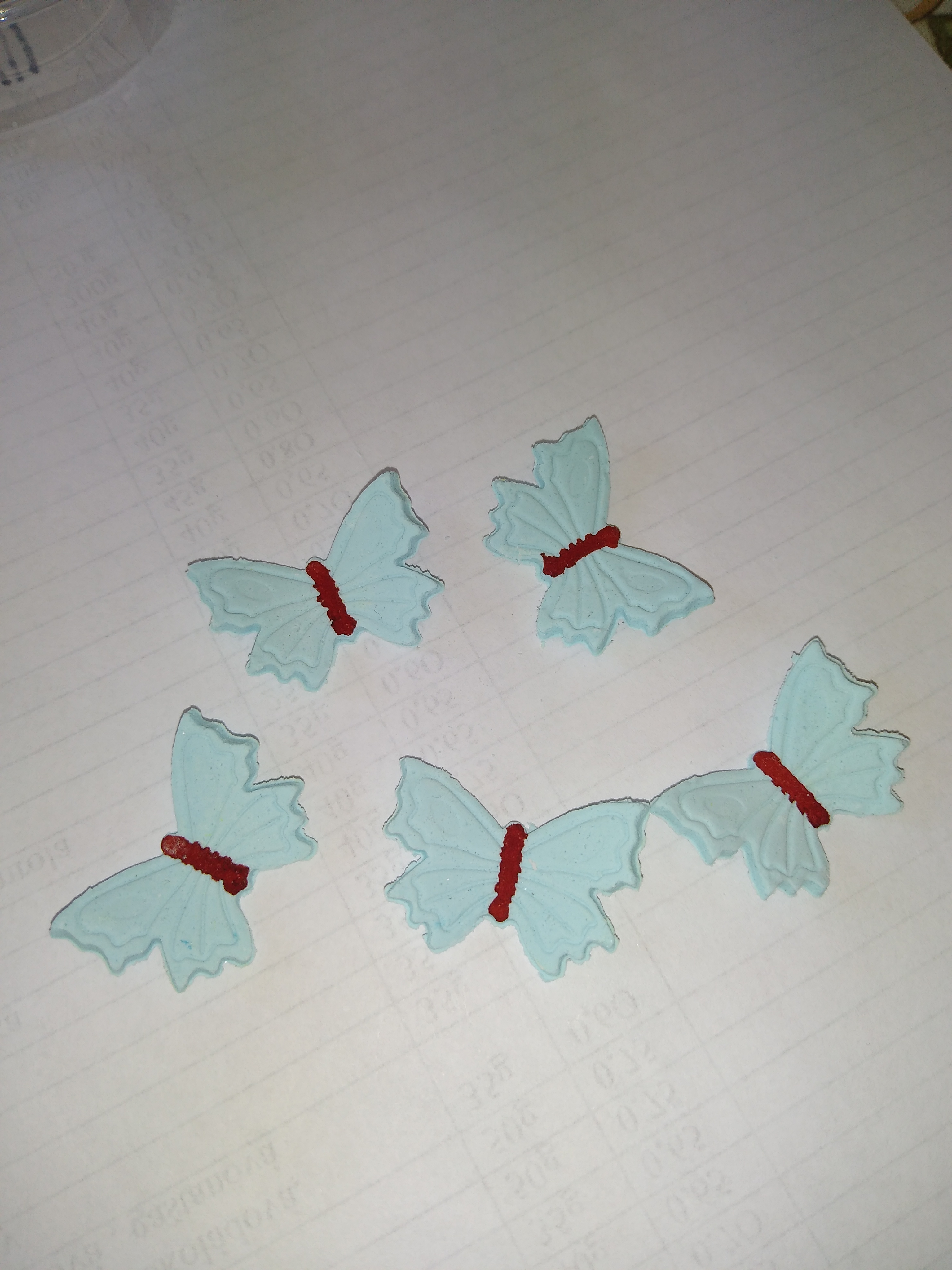 Motýľ malý modrý 3x4 cm , 3ks/bal