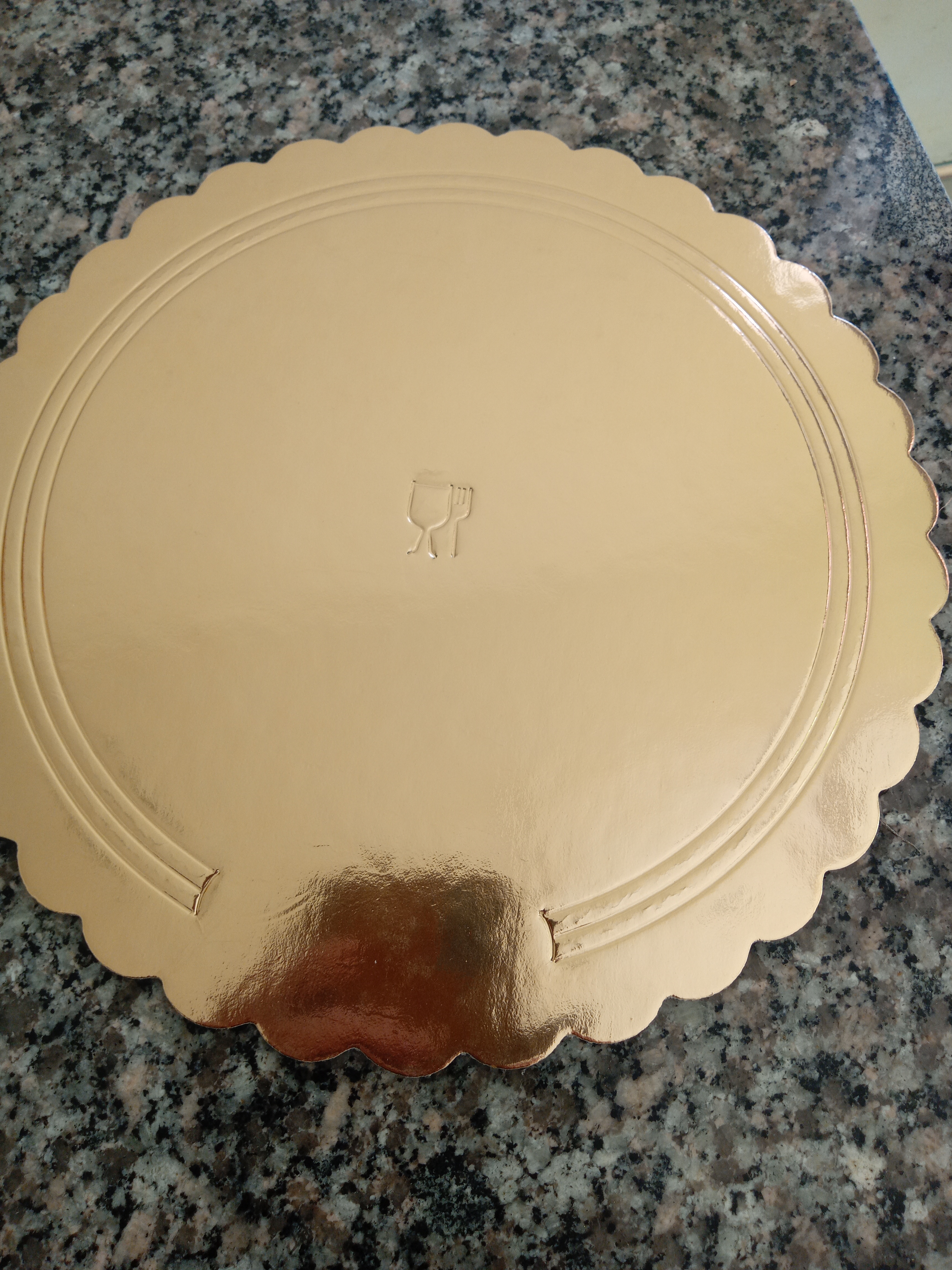 Tortová podložka zlatá priemer 40 cm