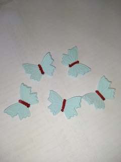 Motýľ malý modrý 5x4 cm , 1ks/bal