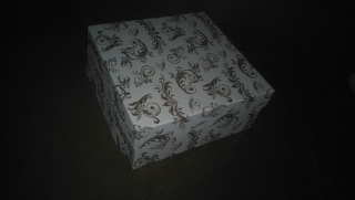 Krabica na tortu 22x22x10 cm,  10ks/bal  zdobená