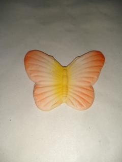 Motýl žlto oranžovo žltý 5x4 CM 1ks/bal