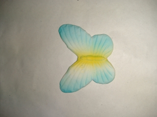 Motýl modro žltý 5x4 CM 1ks/bal