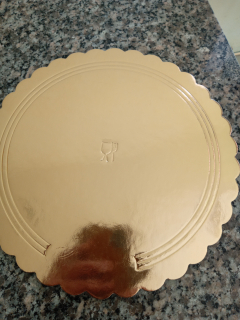 Tortová podložka zlatá priemer 40 cm